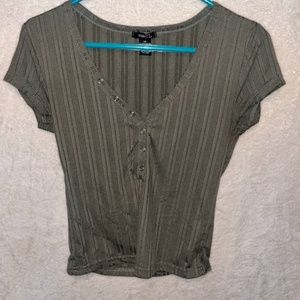 Casual Green Low Cut Tee